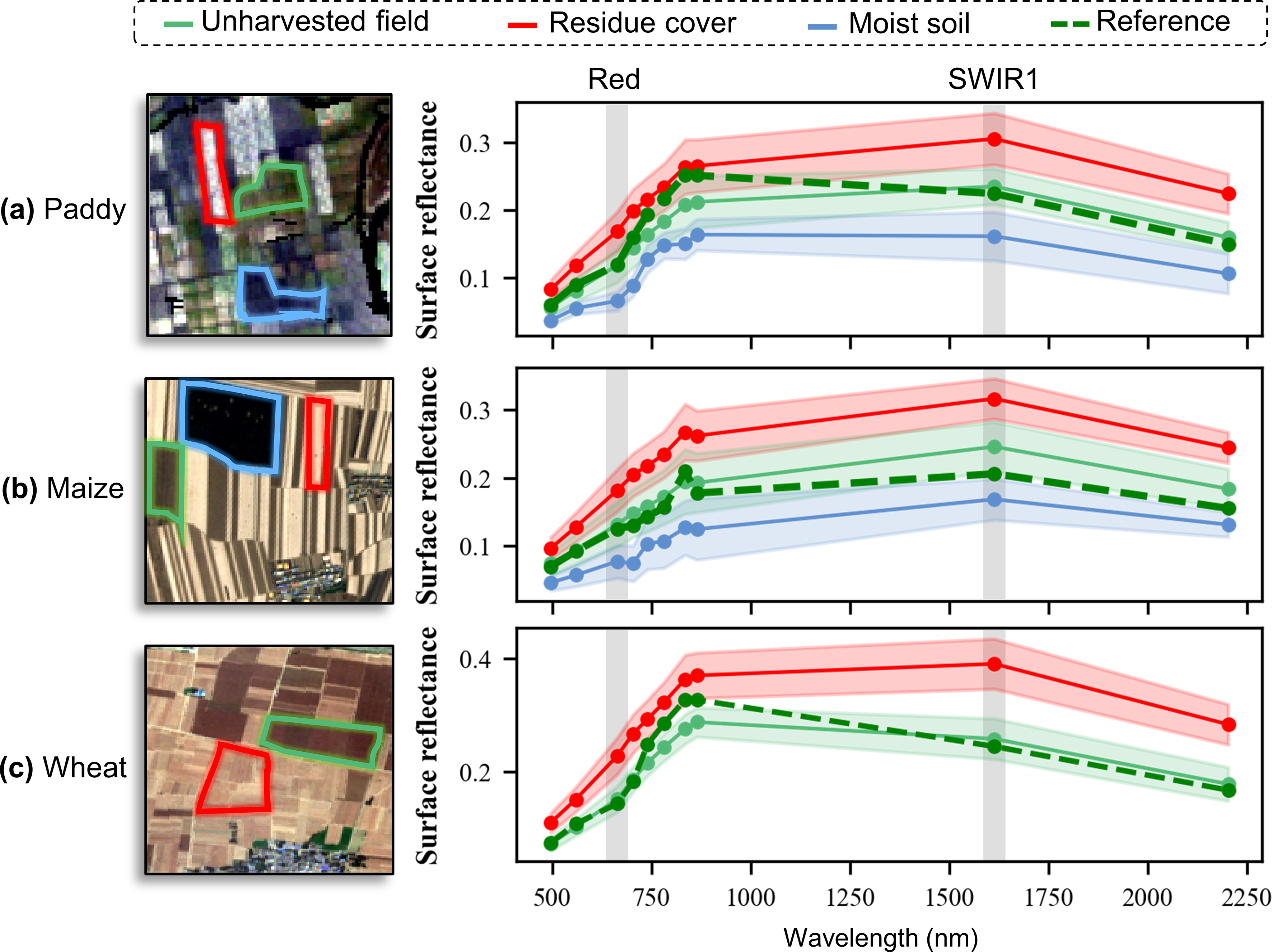 Near-real-time harvest detection